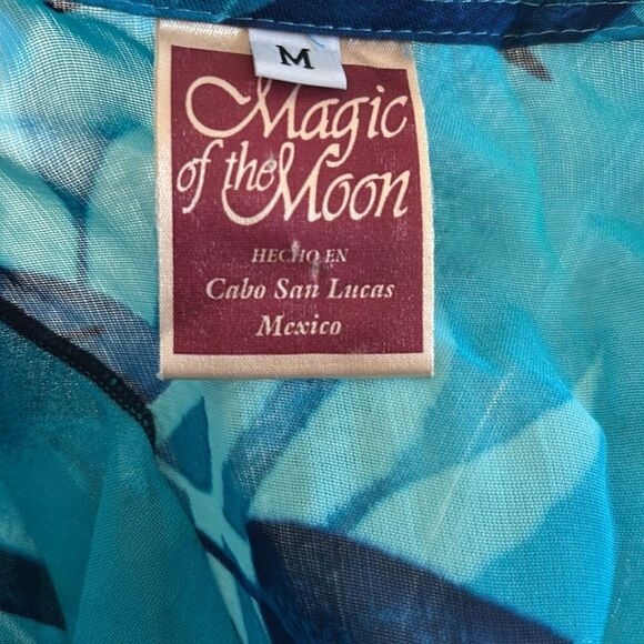 Magic of the Moon Maxi Dress & Kimono Elegant Blue Floral Resortwear Cruise - Picture 11 of 15